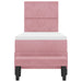 Pat cu arcuri cu saltea cu headboard Roz 80 x 200 cm Catifea - WALTI WALTI