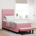 Pat cu arcuri cu headboard Roz 190 x 90 cm Catifea - WALTI WALTI