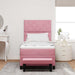 Pat cu arcuri cu headboard Roz 190 x 90 cm Catifea - WALTI WALTI