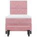 Pat cu arcuri cu headboard Roz 190 x 90 cm Catifea - WALTI WALTI