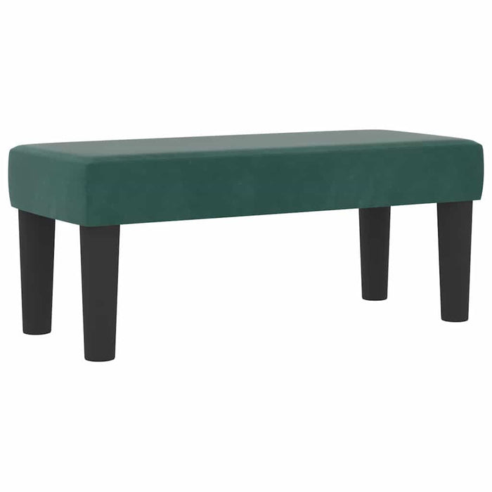 Pat cu arcuri cu headboard Verde închis 200 x 90 cm Catifea WALTI