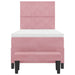Pat cu arcuri cu saltea cu headboard Roz 90 x 200 cm Catifea - WALTI WALTI