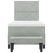 Pat cu arcuri cu headboard Gri deschis 200 x 100 cm Catifea - WALTI WALTI