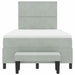 Pat cu arcuri cu headboard Gri deschis 190 x 120 cm Catifea - WALTI WALTI