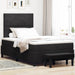 Pat cu arcuri cu headboard Negru 190 x 120 cm Catifea - WALTI WALTI