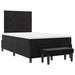 Pat cu arcuri cu saltea cu headboard Negru 120 x 200 cm Catifea - WALTI WALTI