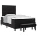 Pat cu arcuri cu saltea cu headboard Negru 120 x 200 cm Catifea - WALTI WALTI