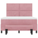Pat cu arcuri cu headboard Roz 190 x 140 cm Catifea - WALTI WALTI