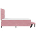 Pat cu arcuri cu headboard Roz 190 x 140 cm Catifea - WALTI WALTI