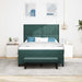 Pat cu arcuri cu headboard Verde închis 200 x 160 cm Catifea - WALTI WALTI