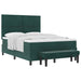 Pat cu arcuri cu headboard Verde închis 200 x 160 cm Catifea - WALTI WALTI