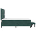 Pat cu arcuri cu headboard Verde închis 200 x 160 cm Catifea - WALTI WALTI