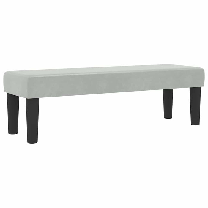 Pat cu arcuri cu headboard Gri deschis 200 x 180 cm Catifea WALTI