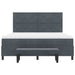 Pat cu arcuri cu headboard Gri închis 200 x 180 cm Catifea - WALTI WALTI