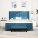 Pat cu arcuri cu headboard Albastru închis 200 x 180 cm Catifea - WALTI WALTI