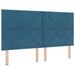 Pat cu arcuri cu headboard Albastru închis 200 x 180 cm Catifea - WALTI WALTI