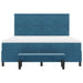 Pat cu arcuri cu headboard Albastru închis 200 x 180 cm Catifea - WALTI WALTI