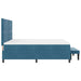 Pat cu arcuri cu headboard Albastru închis 200 x 180 cm Catifea - WALTI WALTI