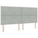 Pat cu arcuri cu headboard Gri deschis 200 x 200 cm Catifea - WALTI WALTI