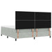 Pat cu arcuri cu headboard Gri deschis 200 x 200 cm Catifea - WALTI WALTI
