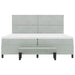 Pat cu arcuri cu headboard Gri deschis 200 x 200 cm Catifea - WALTI WALTI