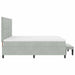 Pat cu arcuri cu headboard Gri deschis 200 x 200 cm Catifea - WALTI WALTI