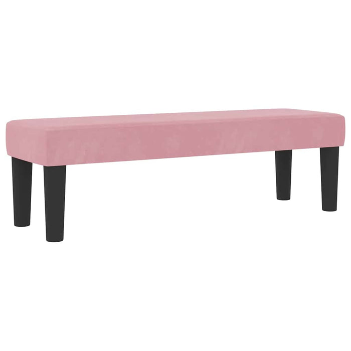 Pat cu arcuri cu headboard Roz 200 x 200 cm Catifea WALTI