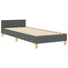 Cadru de pat cu headboard Gri închis 80 x 200 cm țesătură - WALTI WALTI