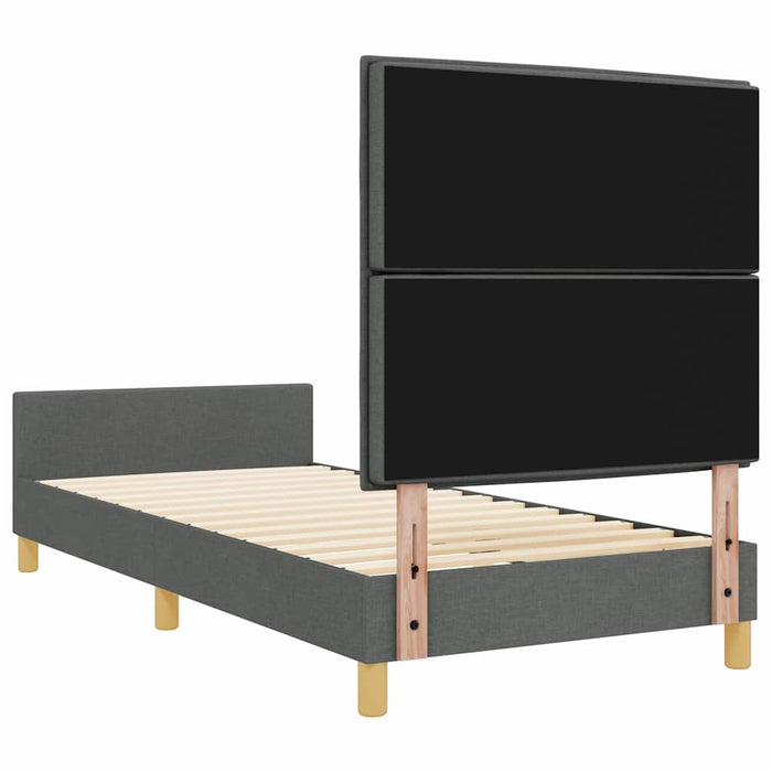 Cadru de pat cu headboard Gri închis 80 x 200 cm țesătură - WALTI WALTI