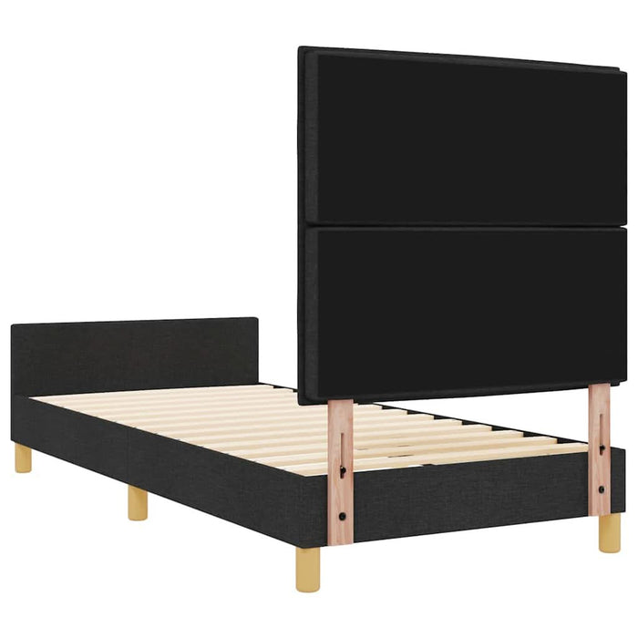 Cadru de pat cu headboard Negru 80 x 200 cm țesătură - WALTI WALTI