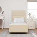 Cadru de pat cu headboard Crem 80 x 200 cm țesătură - WALTI WALTI