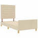 Cadru de pat cu headboard Crem 80 x 200 cm țesătură - WALTI WALTI