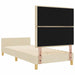 Cadru de pat cu headboard Crem 80 x 200 cm țesătură - WALTI WALTI