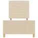 Cadru de pat cu headboard Crem 80 x 200 cm țesătură - WALTI WALTI