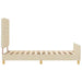 Cadru de pat cu headboard Crem 80 x 200 cm țesătură - WALTI WALTI