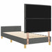 Cadru de pat cu headboard Gri închis 90 x 190 cm țesătură - WALTI WALTI