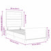 Cadru de pat cu headboard Crem 90 x 190 cm țesătură - WALTI WALTI