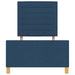 Cadru de pat cu headboard albastru 90 x 190 cm țesătură - WALTI WALTI