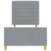 Cadru de pat cu headboard Gri deschis 90 x 200 cm țesătură - WALTI WALTI