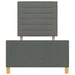 Cadru de pat cu headboard Gri închis 90 x 200 cm țesătură - WALTI WALTI