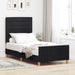 Cadru de pat cu headboard Negru 90 x 200 cm țesătură - WALTI WALTI