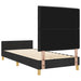 Cadru de pat cu headboard Negru 90 x 200 cm țesătură - WALTI WALTI