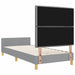 Cadru de pat cu headboard Gri deschis 100 x 200 cm țesătură - WALTI WALTI