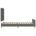 Cadru de pat cu headboard Gri închis 100 x 200 cm țesătură - WALTI WALTI