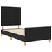 Cadru de pat cu headboard Negru 100 x 200 cm țesătură - WALTI WALTI