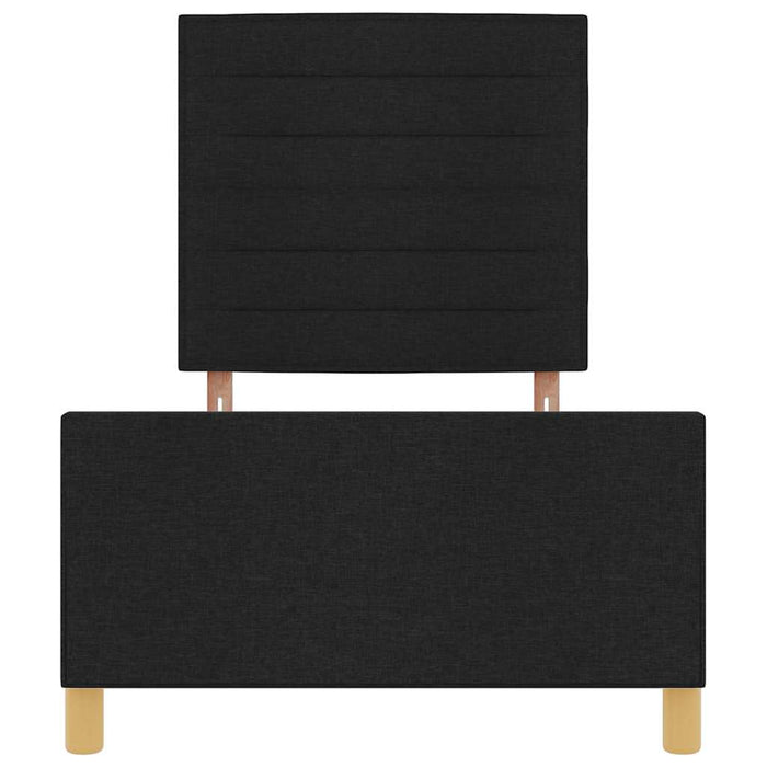 Cadru de pat cu headboard Negru 100 x 200 cm țesătură - WALTI WALTI
