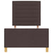 Cadru de pat cu headboard Maro închis 100 x 200 cm țesătură - WALTI WALTI