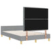 Cadru de pat cu headboard Gri deschis 120 x 190 cm țesătură - WALTI WALTI