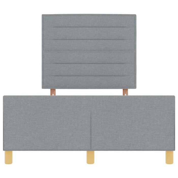 Cadru de pat cu headboard Gri deschis 120 x 190 cm țesătură - WALTI WALTI