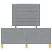Cadru de pat cu headboard Gri deschis 120 x 190 cm țesătură - WALTI WALTI